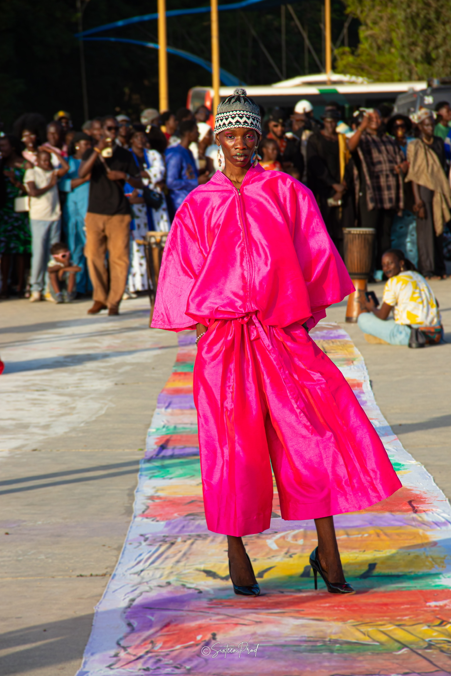 Ensemble Jupe-Culotte & Veste Oversize – Fuchsia