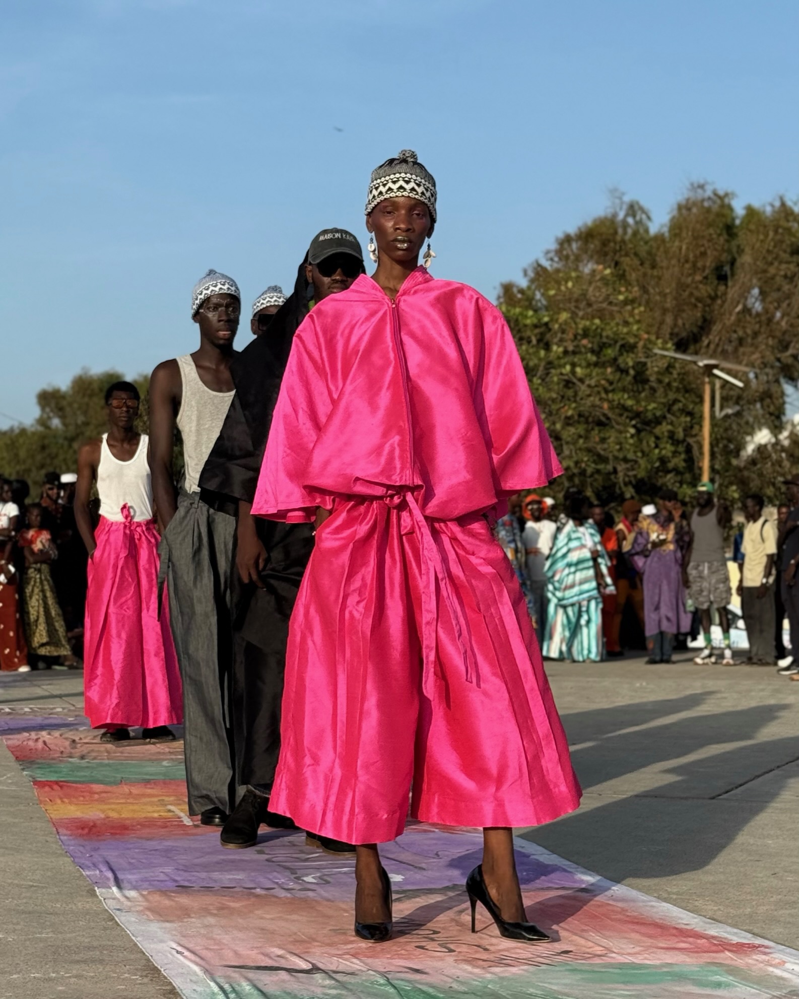 Ensemble Jupe-Culotte & Veste Oversize – Fuchsia